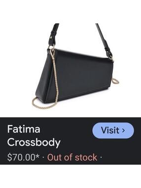URBAN EXPRESSIONS, NWT ,Black "FATIMA" Crossbody, Asymetrical,2 straps...